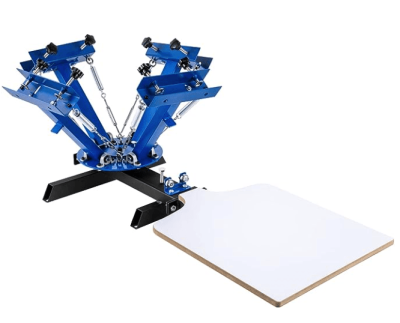 4 İstasyonlu Manuel Serigrafi Baskı Makinası