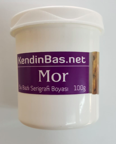 Mor Renk Serigrafi Baskı Boyası